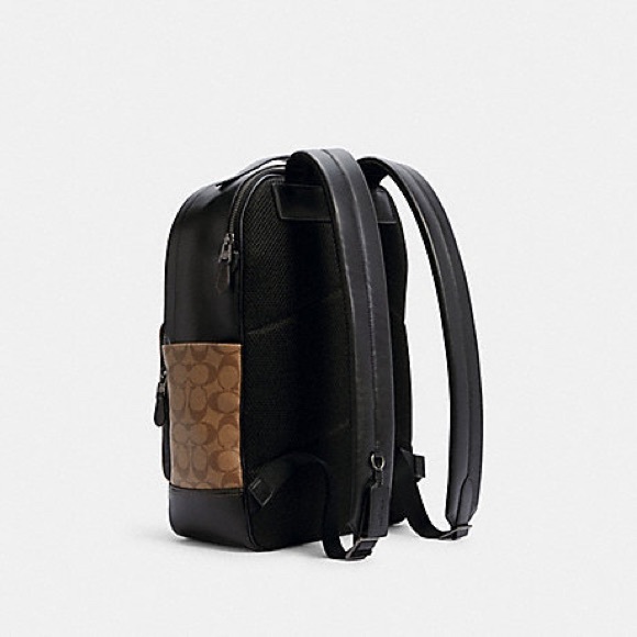 Coach Graham Backpack in Signature Canvas with Varsity Stripe - Picture 2 of 3